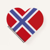 Norwegische Flagge Notizblock (Vorderseite)