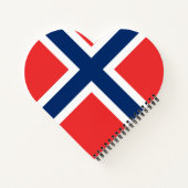 Norwegische Flagge Notizblock (Rückseite)