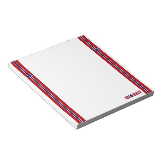 Norwegische Flagge Notizblock (angewinkelt)