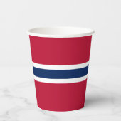 Norwegische Flagge Pappbecher (Rückseite)