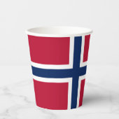 Norwegische Flagge Pappbecher (Vorderseite)