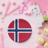 Norwegische Flagge Pappteller (Party)