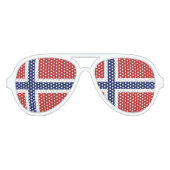 Norwegische Flagge Partybrille (Vorderseite)