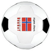 Norwegische Flagge Personalisiert Fußball (Gedreht)