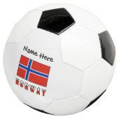 Norwegische Flagge Personalisiert Fußball (Dreiviertel)