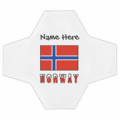 Norwegische Flagge Personalisiert Fußball (Flach)