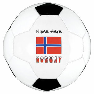 Norwegische Flagge Personalisiert Fußball