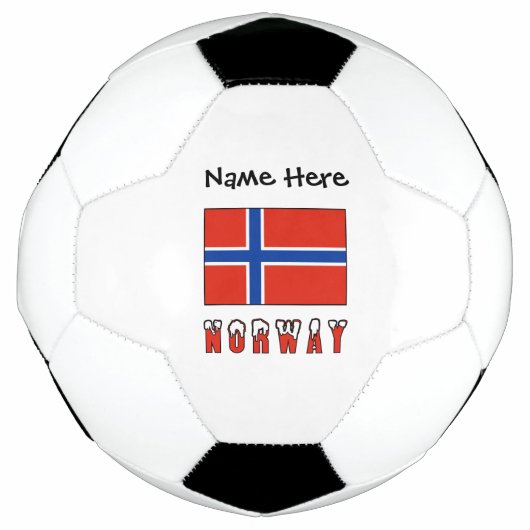 Norwegische Flagge Personalisiert Fußball (Vorderseite)