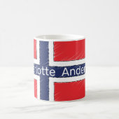 Norwegische Flagge Personalisiert Kaffeetasse (Mittel)