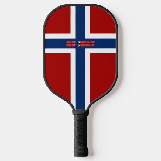 Norwegische Flagge Pickleball Schläger (Vorderseite)