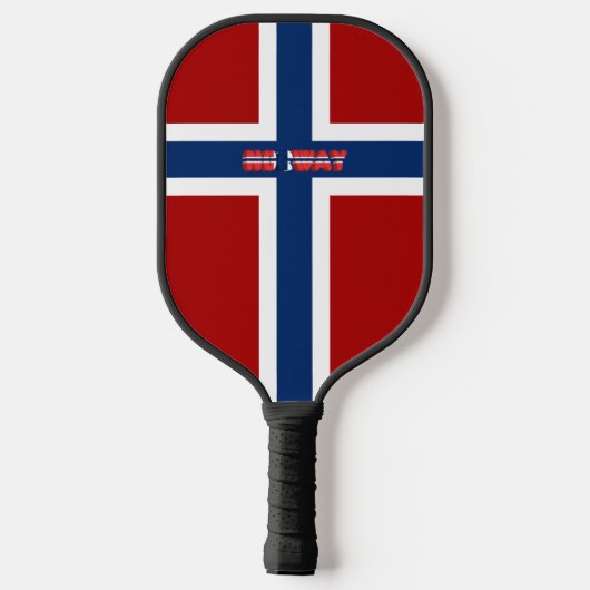 Norwegische Flagge Pickleball Schläger (Rückseite)