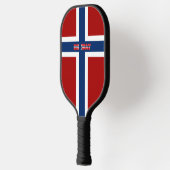 Norwegische Flagge Pickleball Schläger (Links)