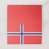 Norwegische Flagge Platzkarte (Außenseite Aufgefaltet)