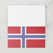 Norwegische Flagge Platzkarte (Außenseite Aufgefaltet)