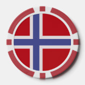 Norwegische Flagge Pokerchips (Vorderseite)