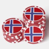 Norwegische Flagge Pokerchips (Stapel)