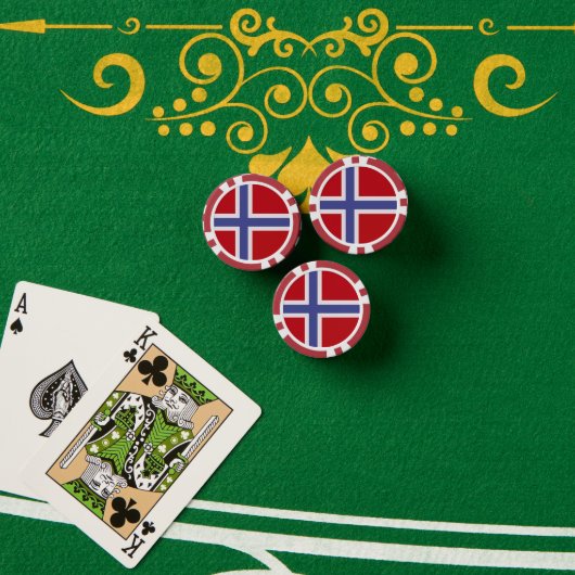 Norwegische Flagge Pokerchips (Pokertisch (Stapel))