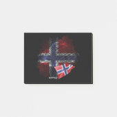 norwegische Flagge Post-it Klebezettel (Vorderseite)