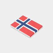 Norwegische Flagge Post-it Klebezettel (angewinkelt)