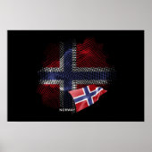 norwegische Flagge Poster (Vorne)