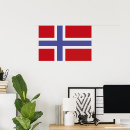 Norwegische Flagge Poster