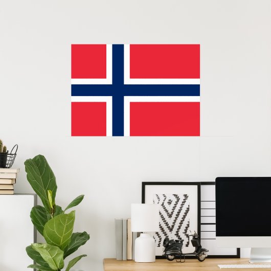 Norwegische Flagge Poster (Heimbüro)
