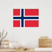 Norwegische Flagge Poster (Küche)