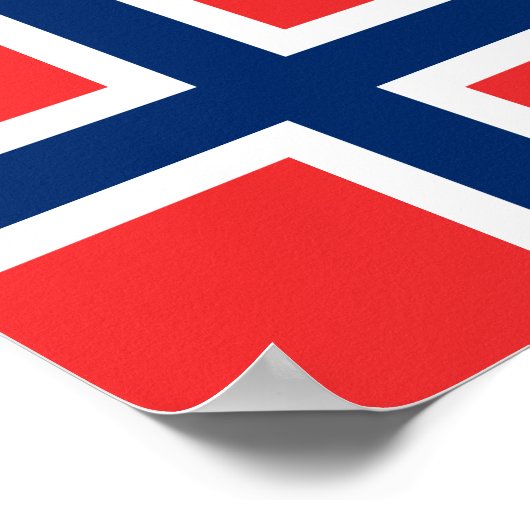 Norwegische Flagge Poster (Ecke)