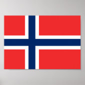 Norwegische Flagge Poster (Vorne)