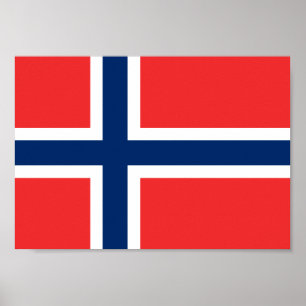 Norwegische Flagge Poster