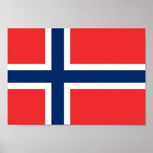 Norwegische Flagge Poster (Vorne)