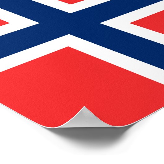 Norwegische Flagge Poster (Ecke)