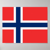 Norwegische Flagge Poster (Vorne)