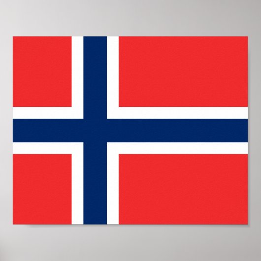 Norwegische Flagge Poster (Vorne)