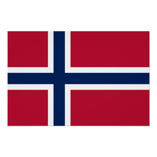 Norwegische Flagge Poster (Vorderseite)