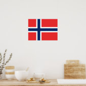 Norwegische Flagge Poster (Küche)