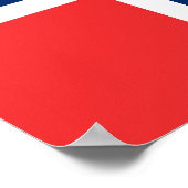Norwegische Flagge Poster (Ecke)