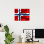Norwegische Flagge Poster (Heimbüro)