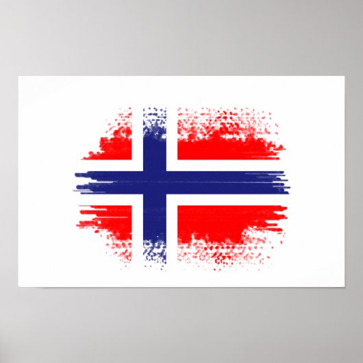 Norwegische Flagge Poster (Vorne)