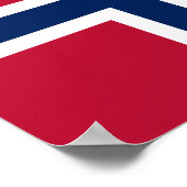 Norwegische Flagge Poster (Ecke)