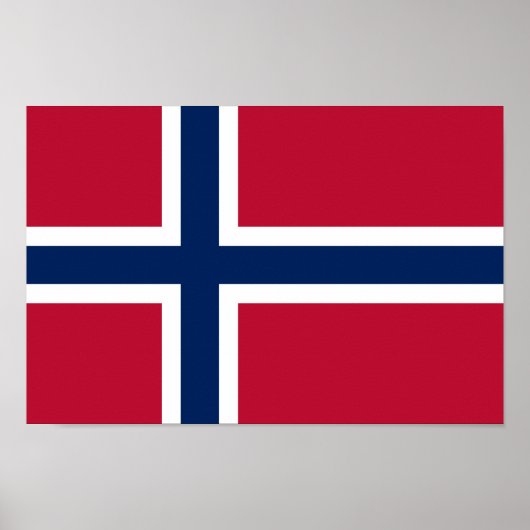 Norwegische Flagge Poster (Vorne)