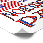 Norwegische Flagge Poster (Ecke)