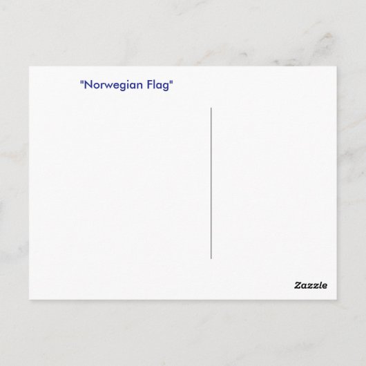 Norwegische Flagge Postkarte (Rückseite)