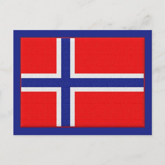 Norwegische Flagge Postkarte (Vorderseite)