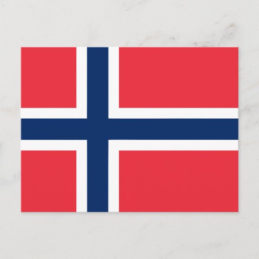 Norwegische Flagge Postkarte (Vorderseite)