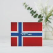 Norwegische Flagge Postkarte (Stehend Vorderseite)