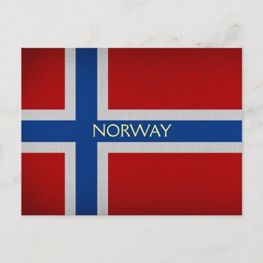 Norwegische Flagge Postkarte (Vorderseite)