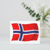 Norwegische Flagge Postkarte (Stehend Vorderseite)