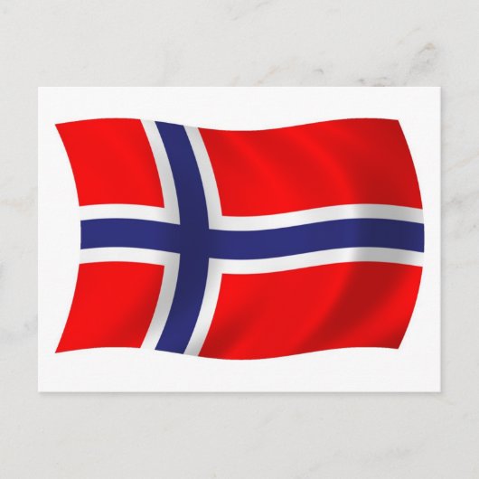 Norwegische Flagge Postkarte (Vorderseite)