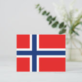 Norwegische Flagge Postkarte (Stehend Vorderseite)